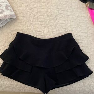 Black Zara ruffle shorts